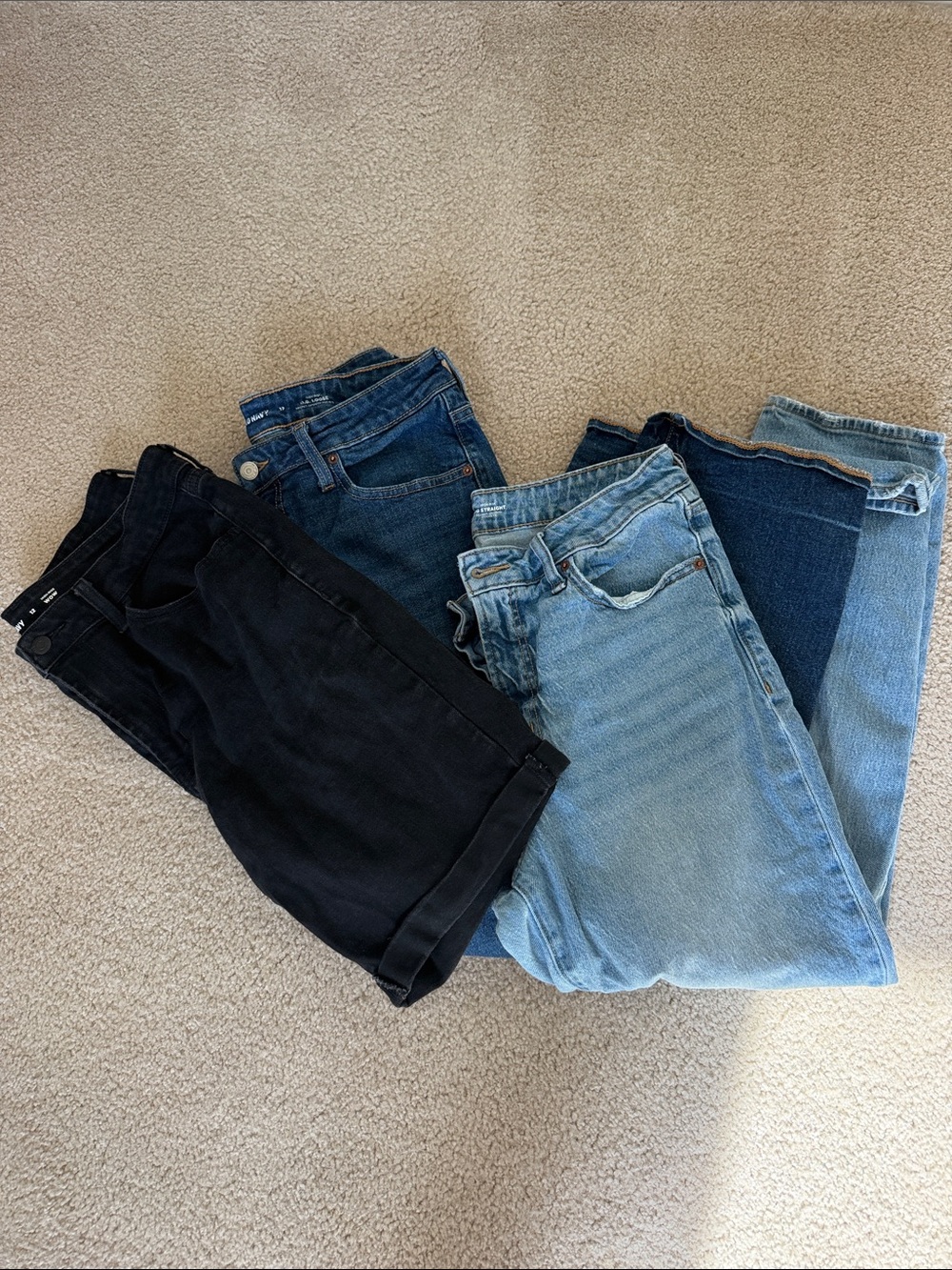 Mixed Denim Jeans Bundle - Black, Dark Blue, Light Blue
